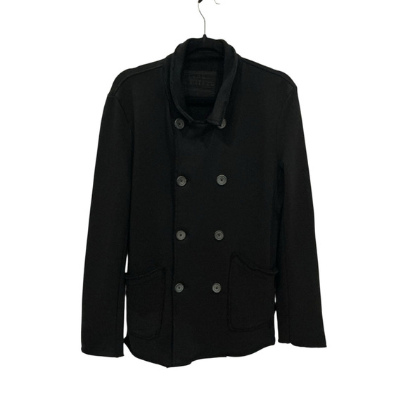 Frank & Eileen Belfast Black Triple Fleece Peacoat Sweatshirt Jacket Size Large - Picture 2 of 12